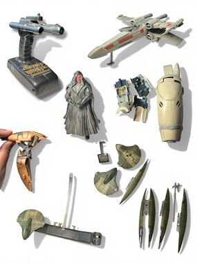 90s Toys VTG Star Wars Lot 1997-2010 Darth Maul Parts Ships Remote Hasbro Bundle